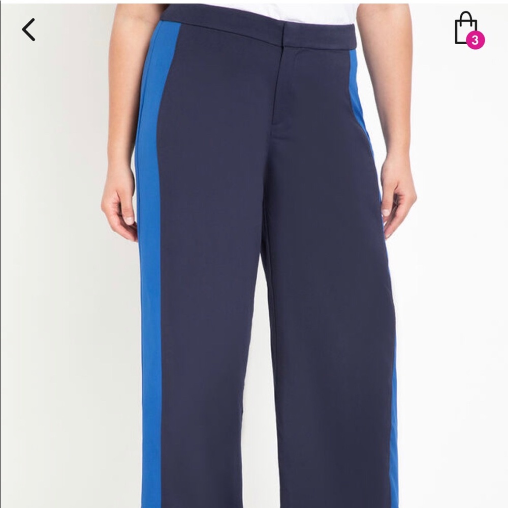 ELOQUII Flare Leg Trouser with contrast trim!